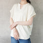 天竺キーネックフレンチスリーブTシャツ