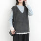 Vネックシャギーベスト