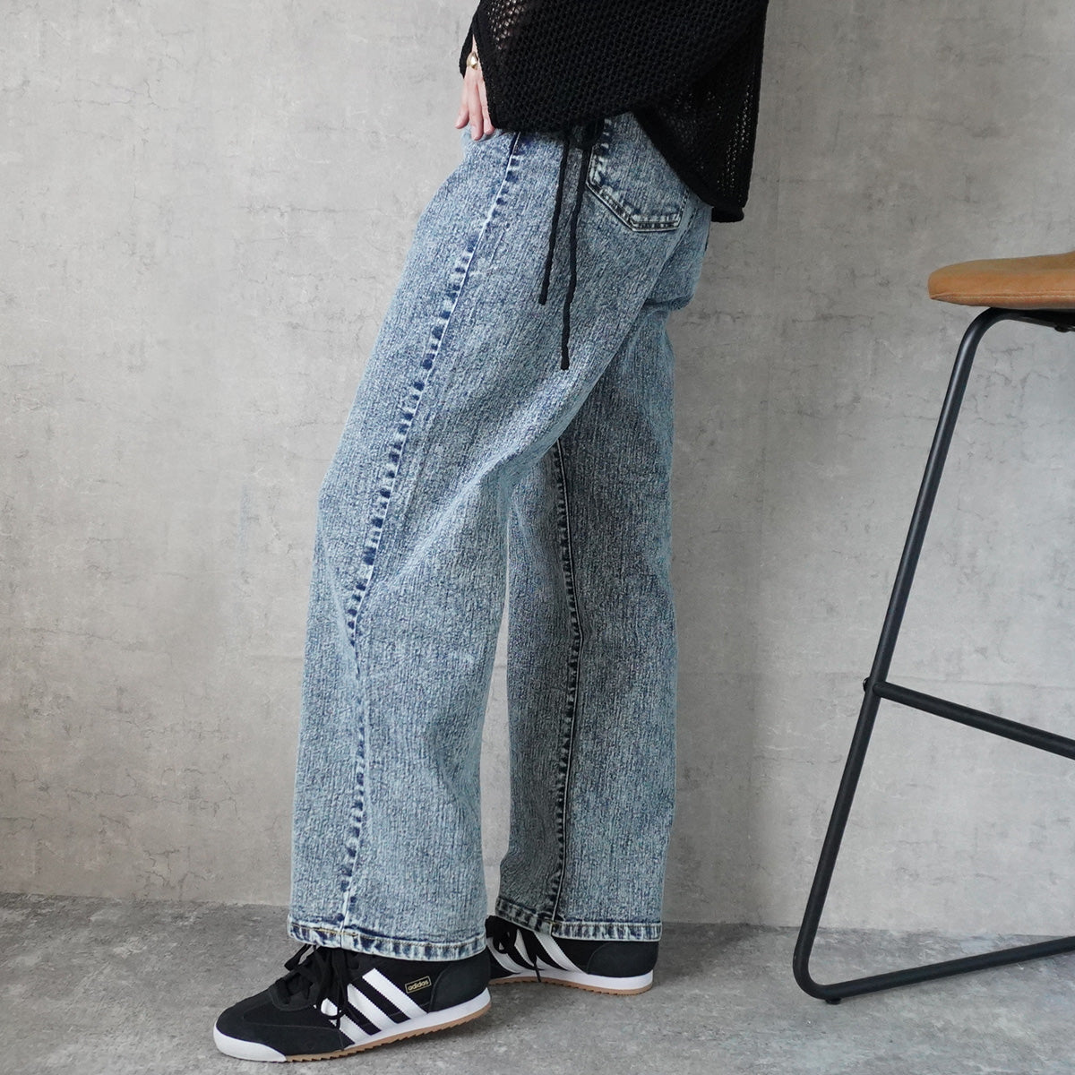 リサイクルデニムストレートパンツ【新色登場】