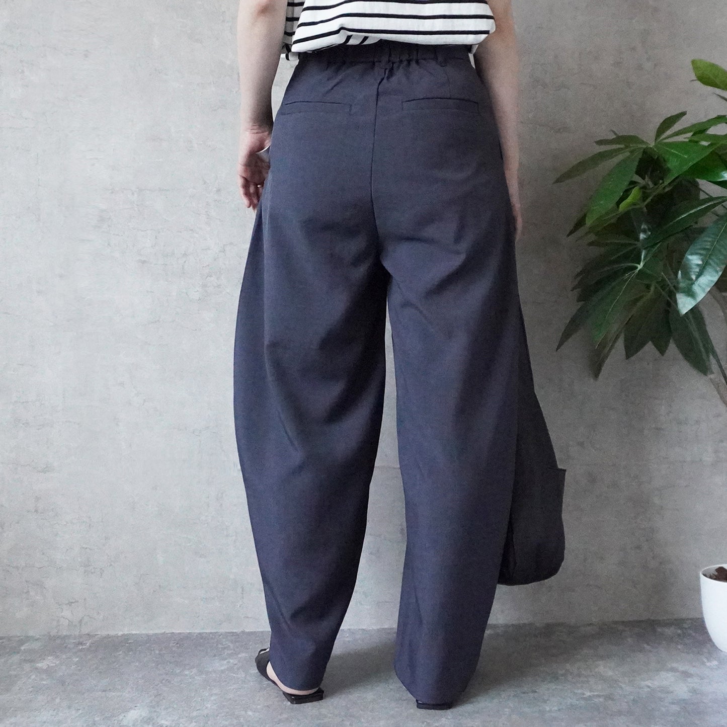 さらさら接触冷感コクーンワイドパンツ