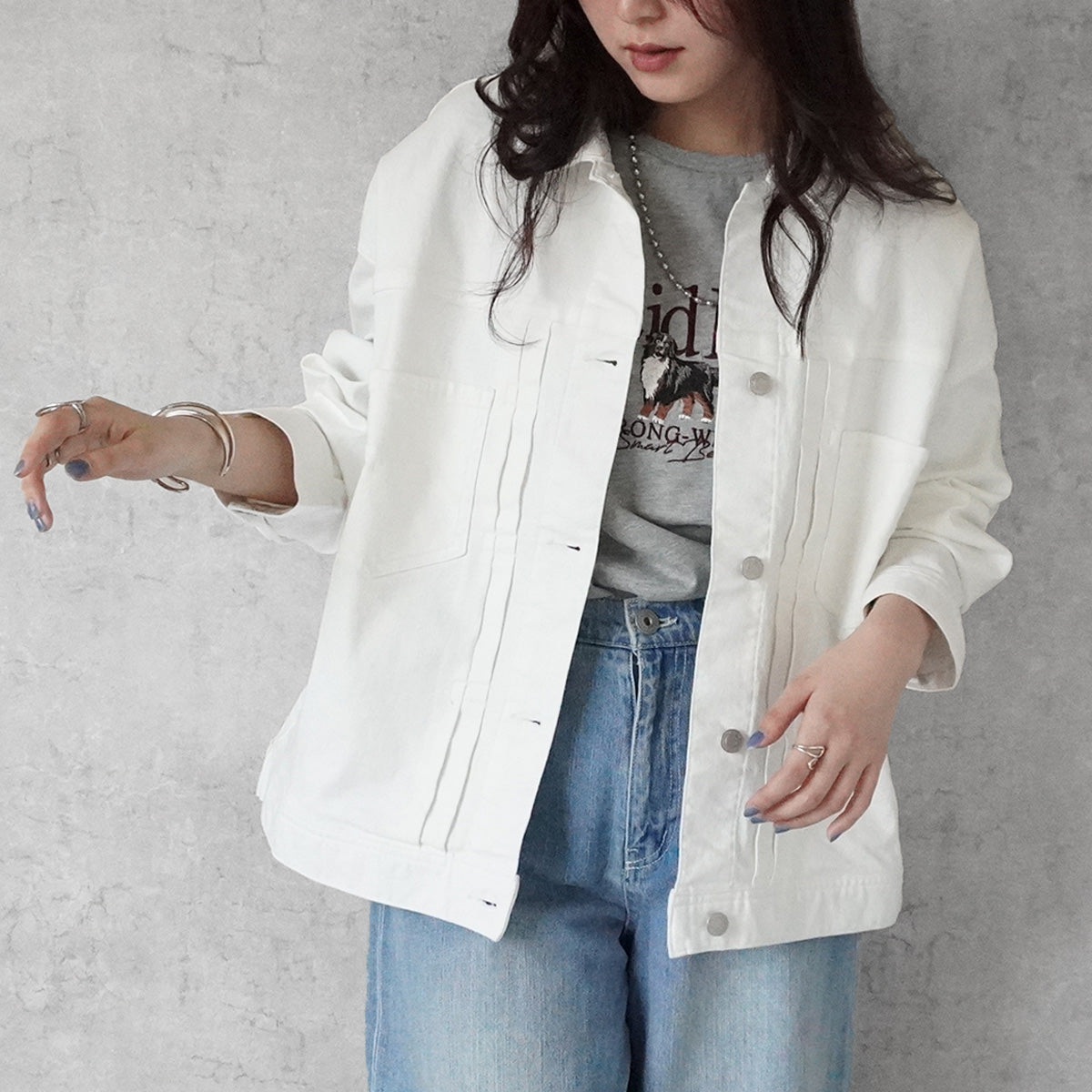 リサイクルデニムルーズジャケット