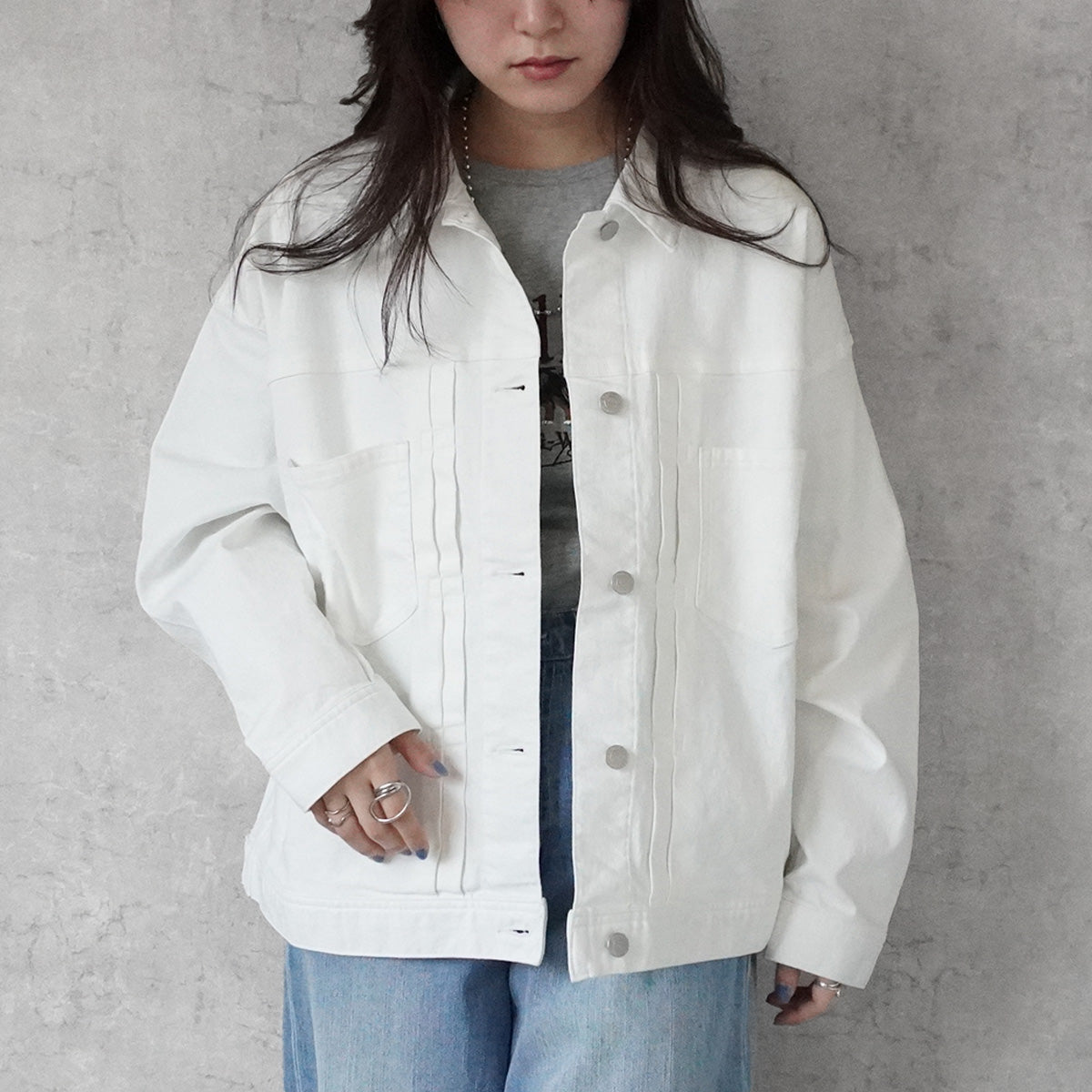 Leje ホワイトデニムジャケット リサイクルルーズデニムジャケット/ セレクトリベリー – SELECT LEVERY