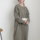 裏シャギーアルガンオイル加工同色ステッチワンピース