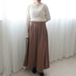 裏シャギーアルガンオイル加工スカート総丈90cm