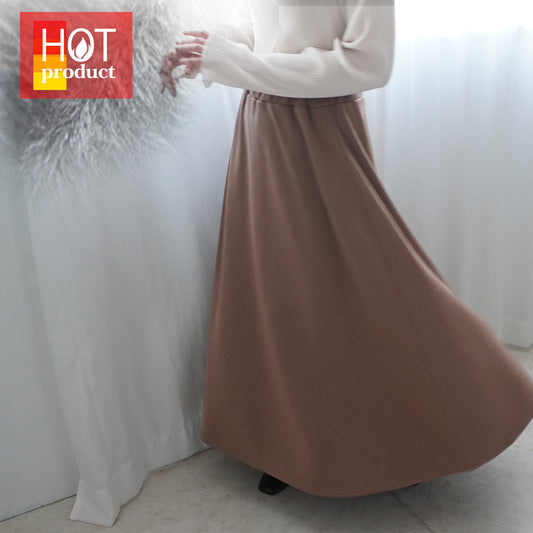 裏シャギーアルガンオイル加工スカート総丈90cm