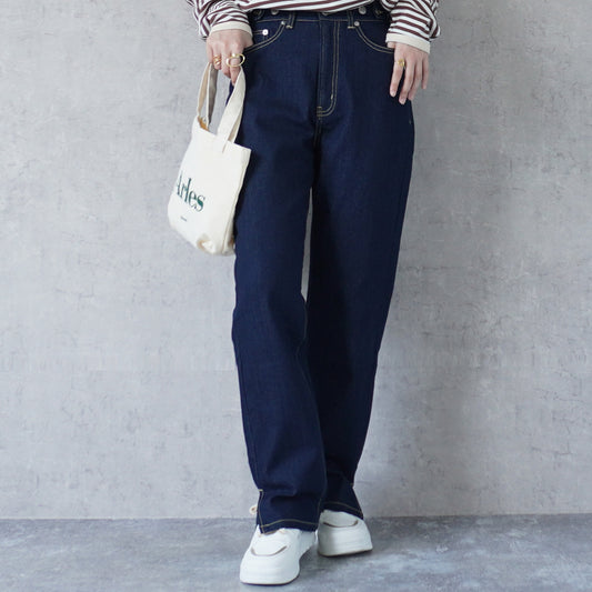 サイドスリットリサイクルデニムパンツ