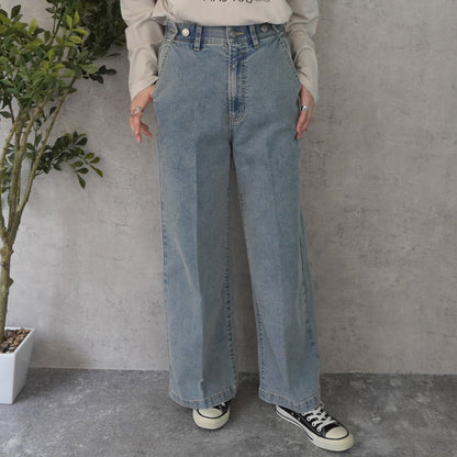 リサイクルデニムセンタープレスパンツ