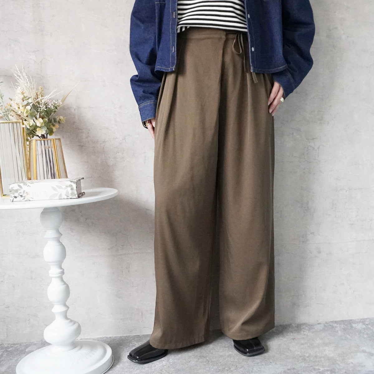 【先行予約】ラップワイドパンツ