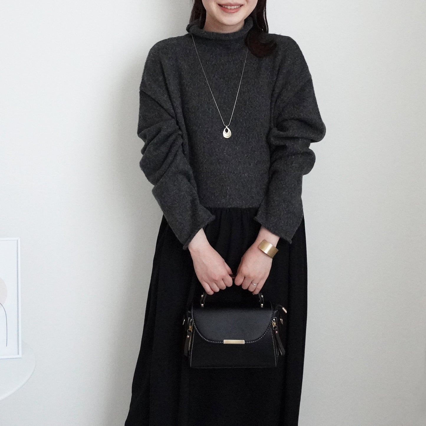 ポケットニットドッキングワンピ―ス