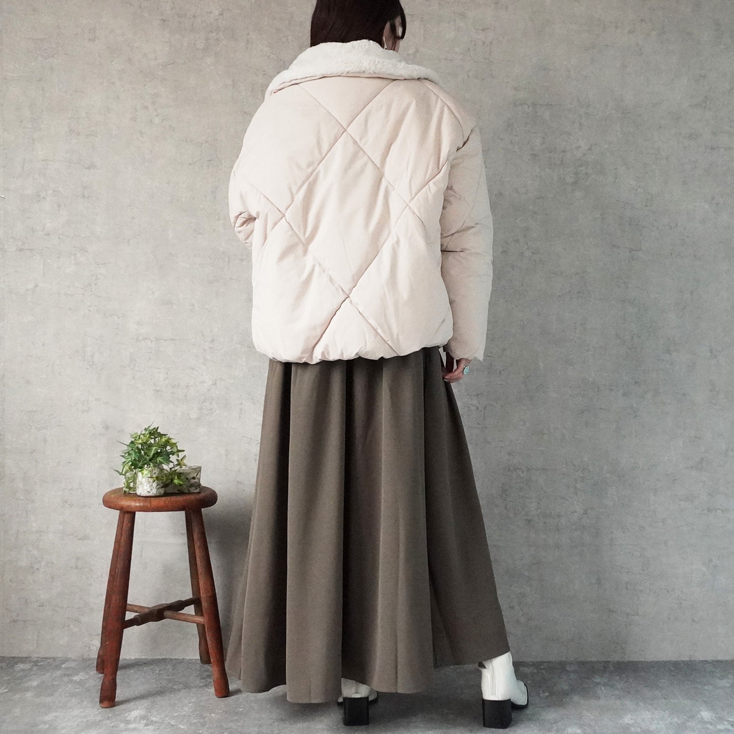 ポケットニットドッキングワンピ―ス