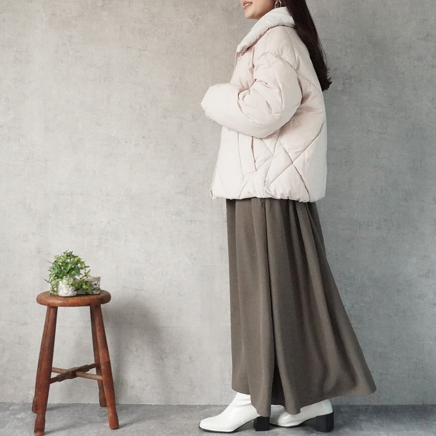 ポケットニットドッキングワンピ―ス