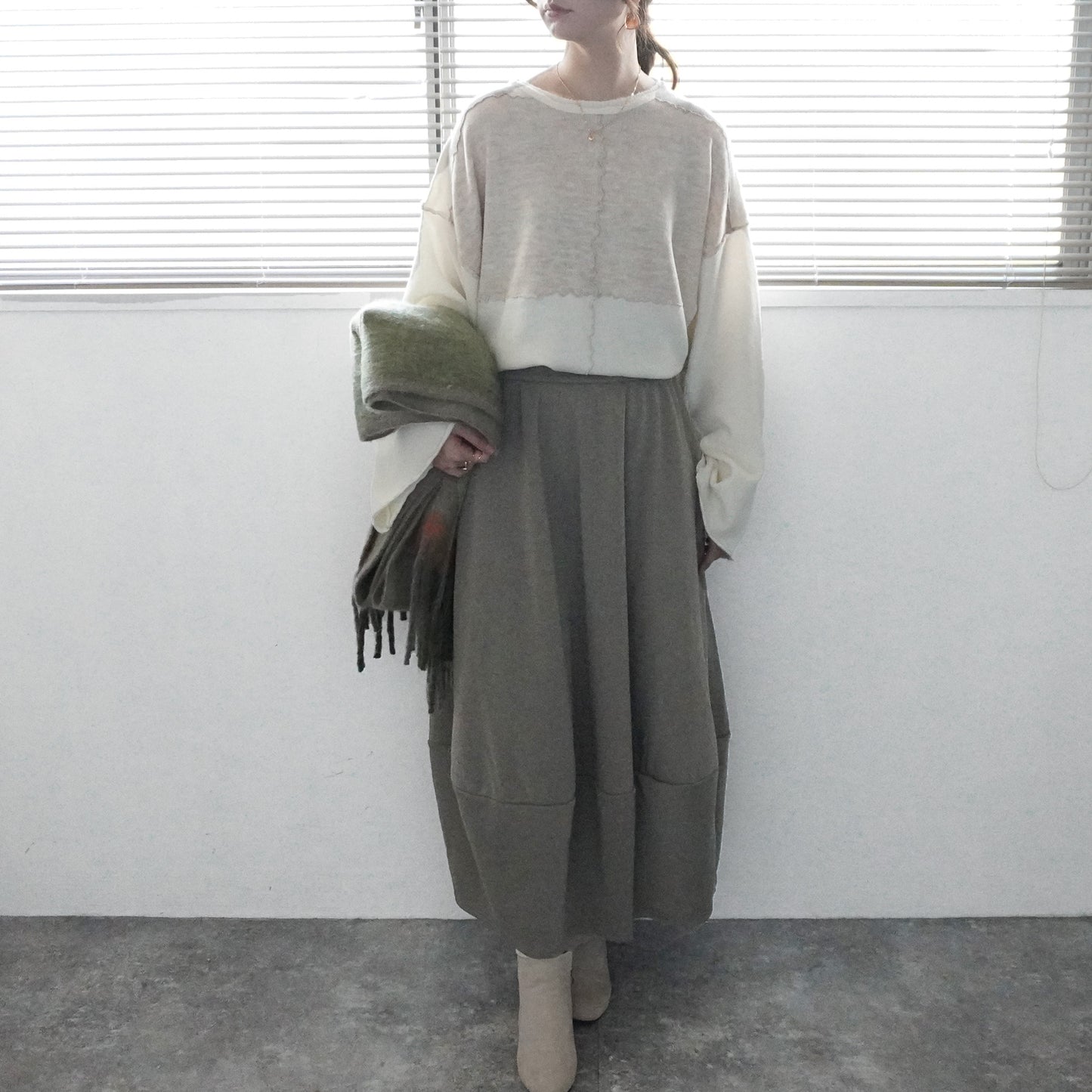 裏シャギーバルーンスカート