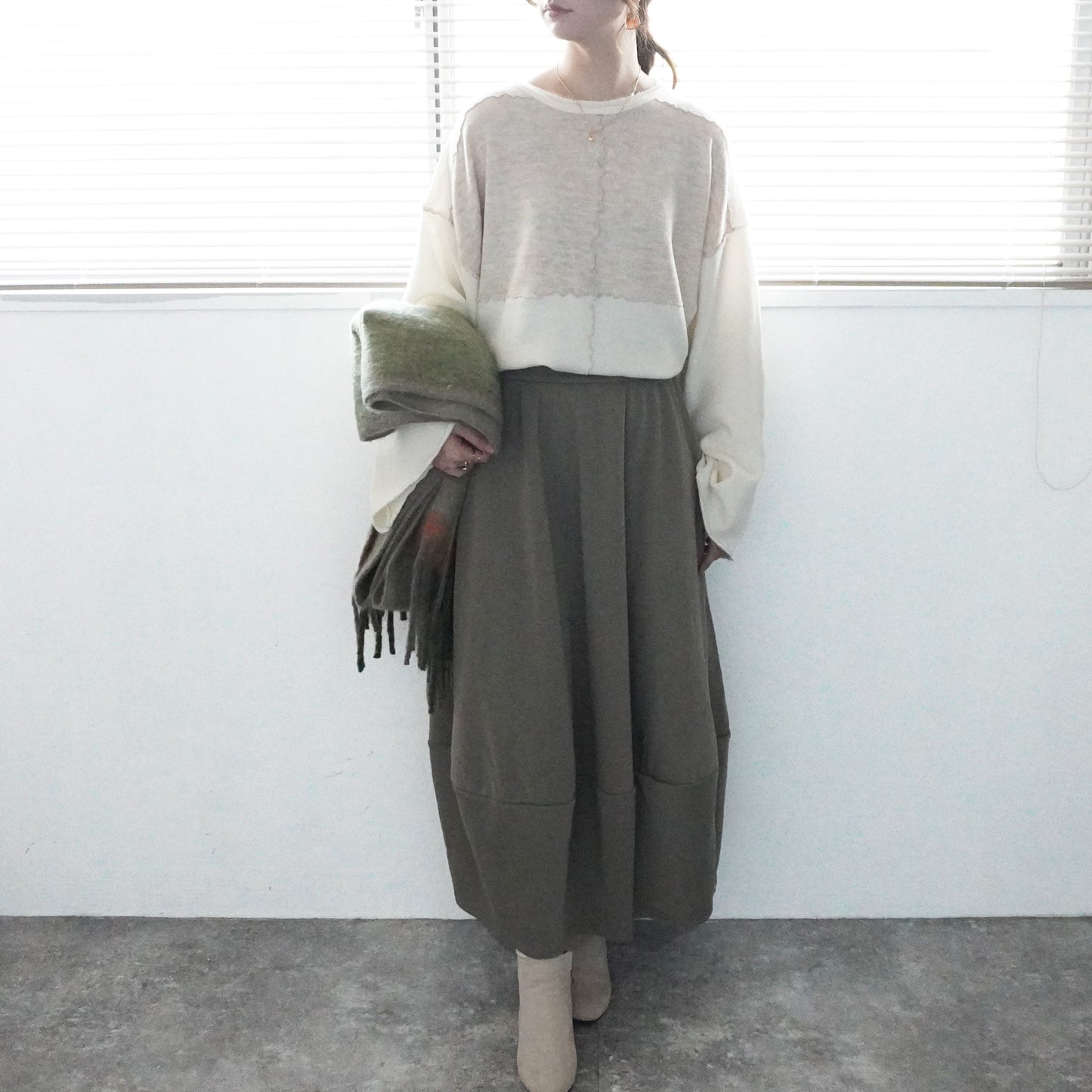 裏シャギーバルーンスカート