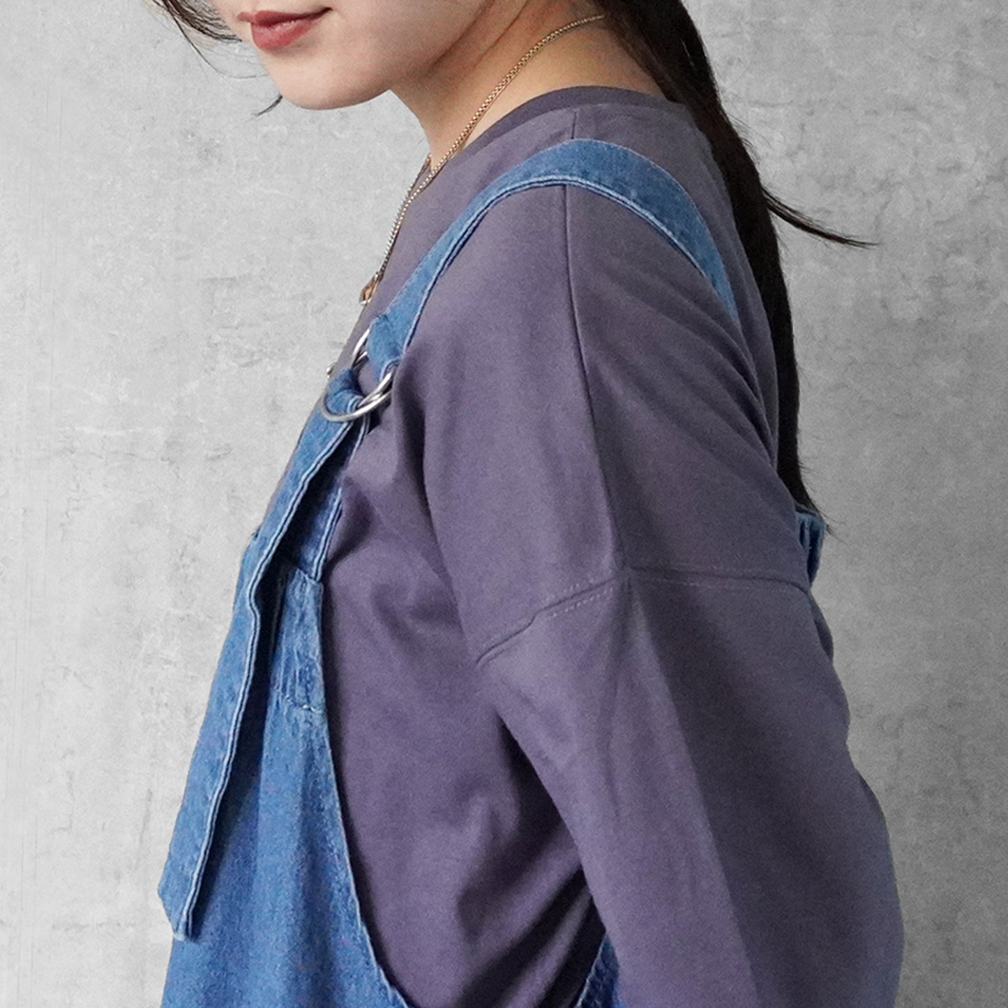 デニムフレアジャンパースカート