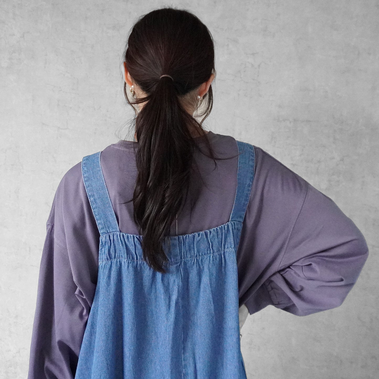 デニムフレアジャンパースカート