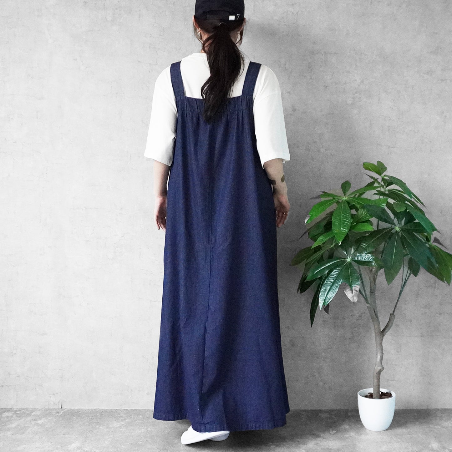 デニムフレアジャンパースカート