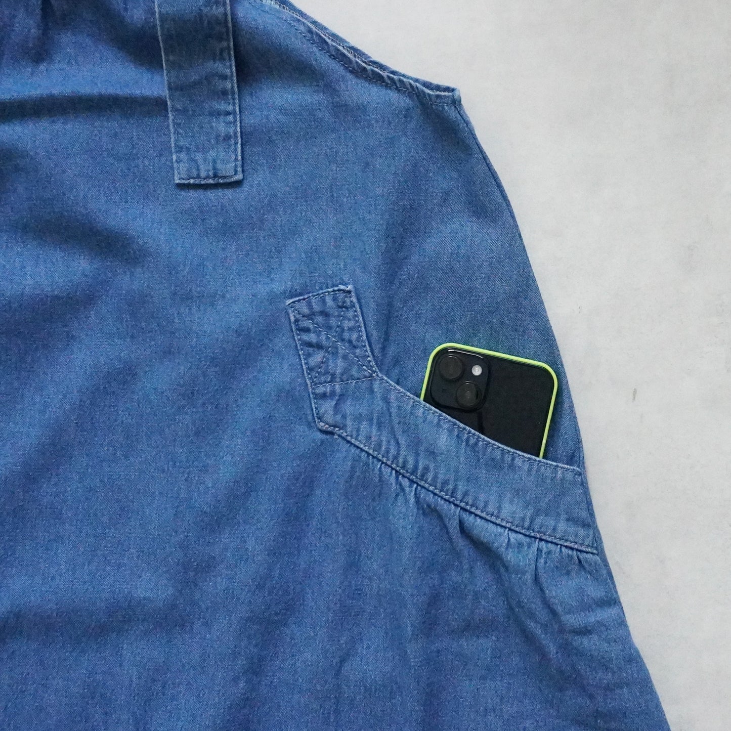 デニムフレアジャンパースカート