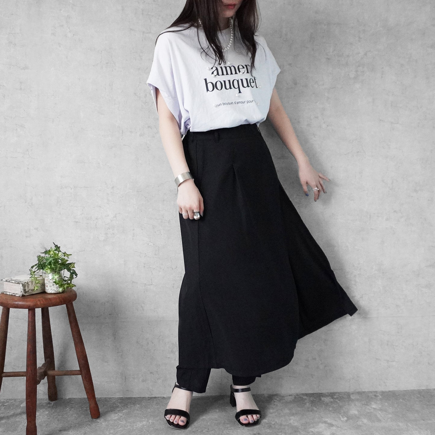 スカートレイヤードパンツ