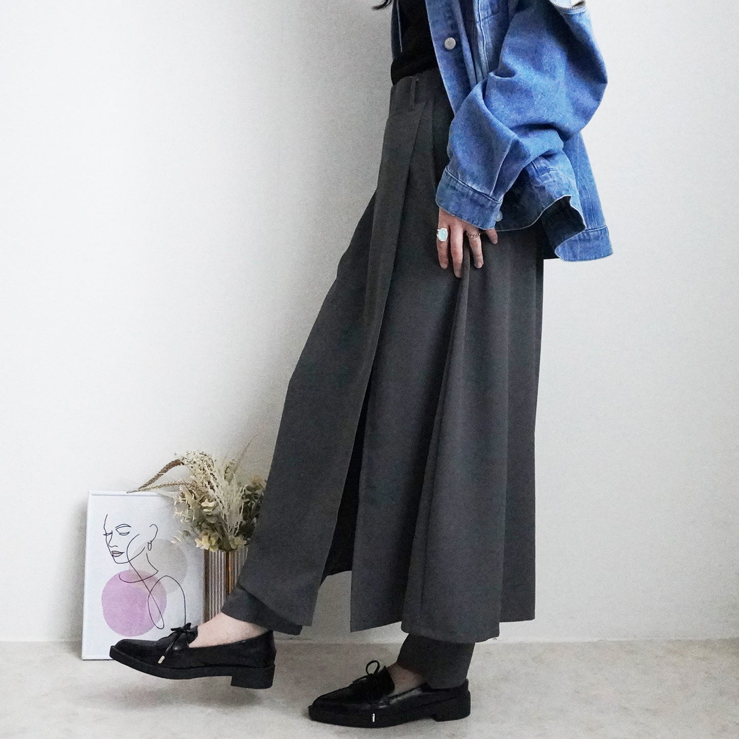 スカートレイヤードパンツ