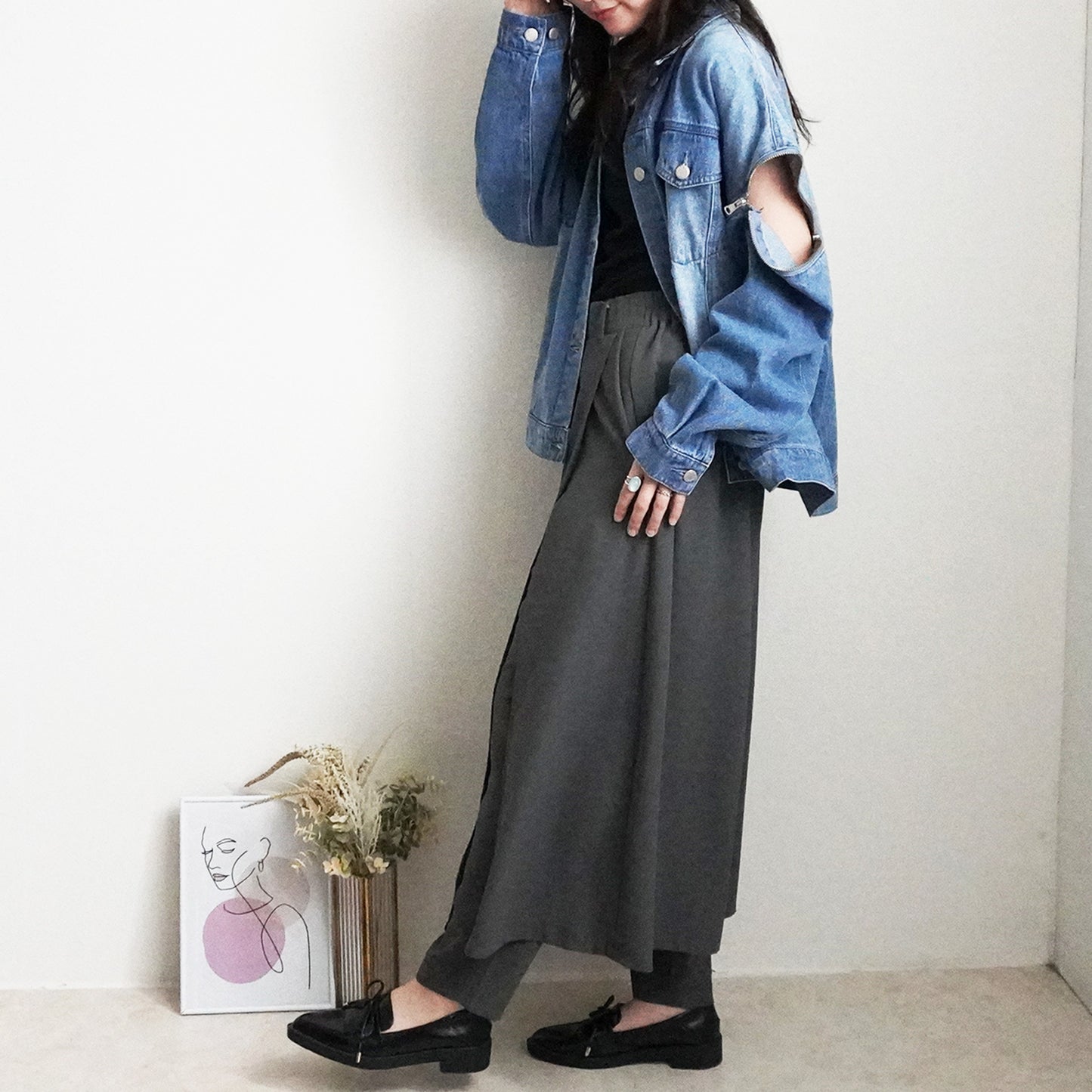 スカートレイヤードパンツ