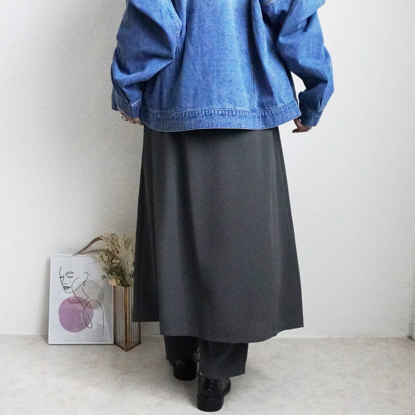 スカートレイヤードパンツ