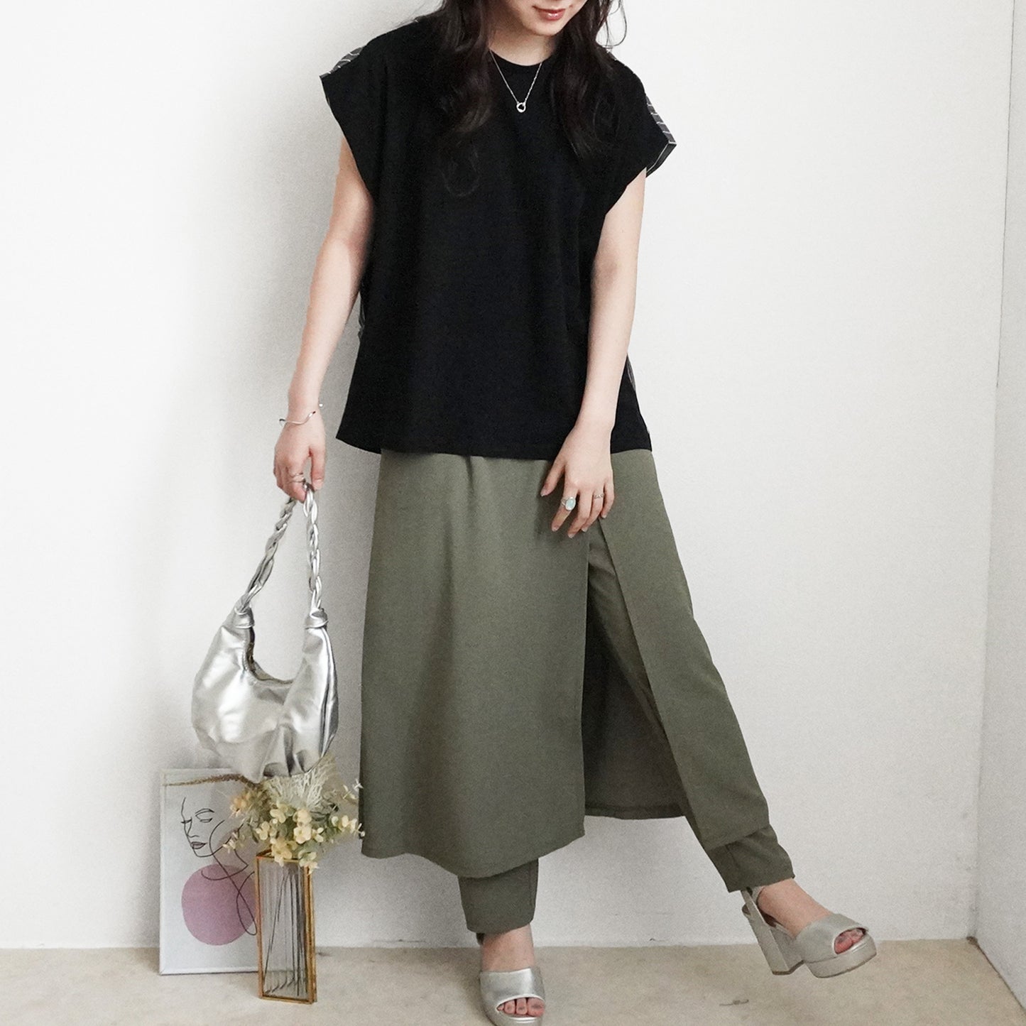 スカートレイヤードパンツ