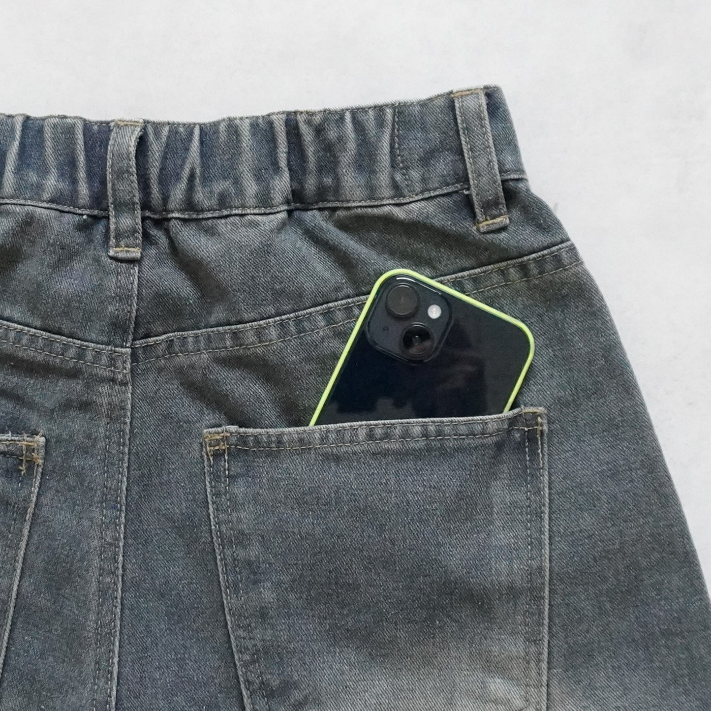 美脚スーパーワイドデニムパンツ