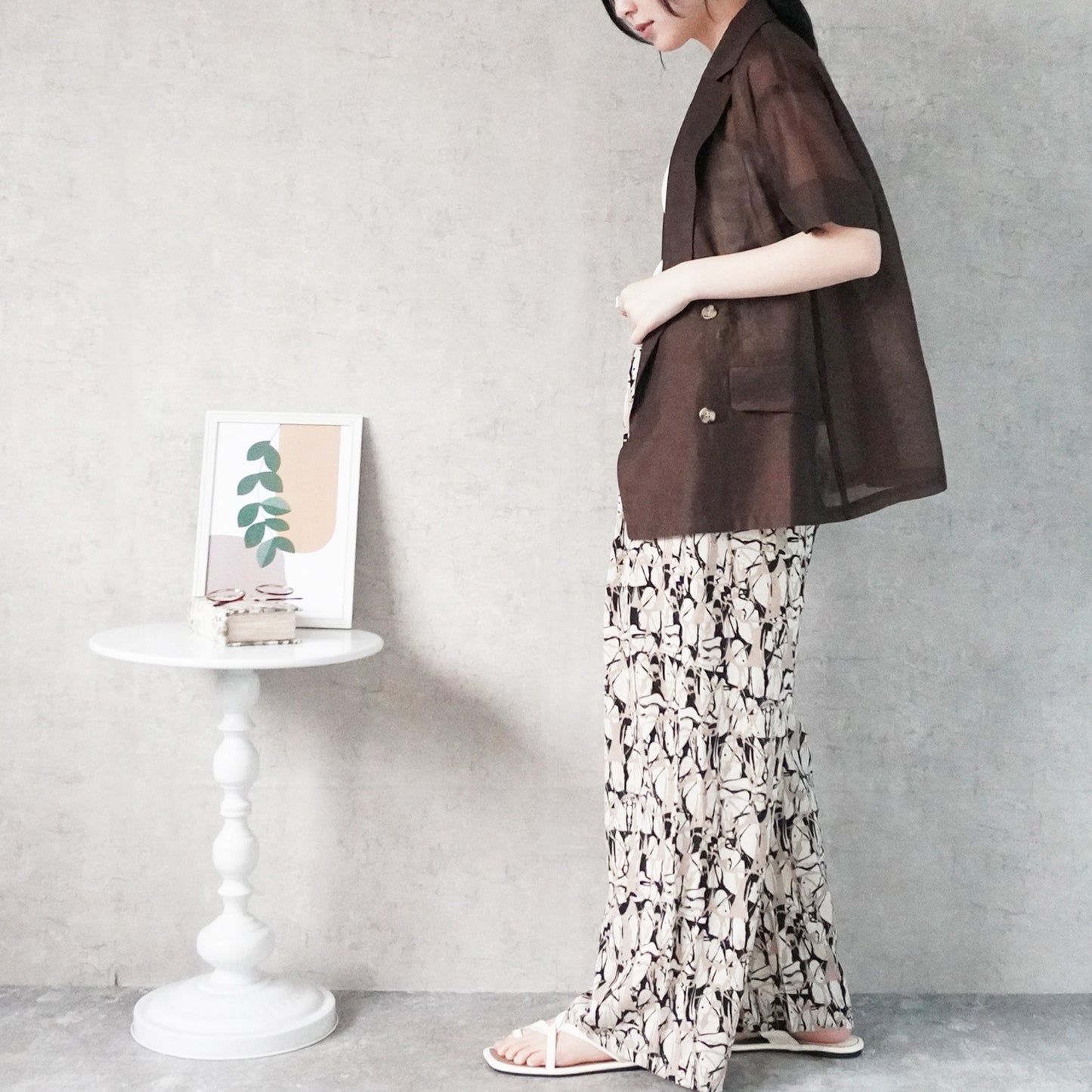 ペイント柄イージーパンツ