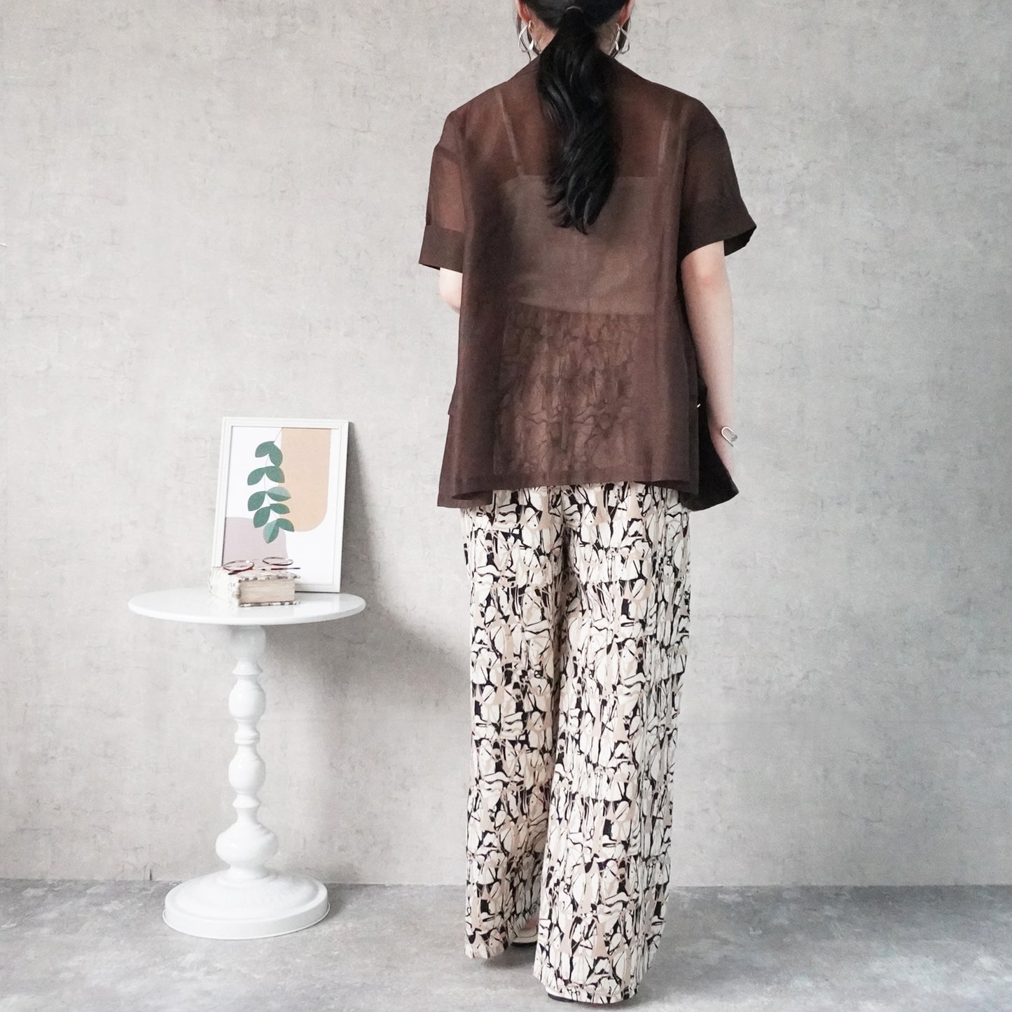 ペイント柄イージーパンツ