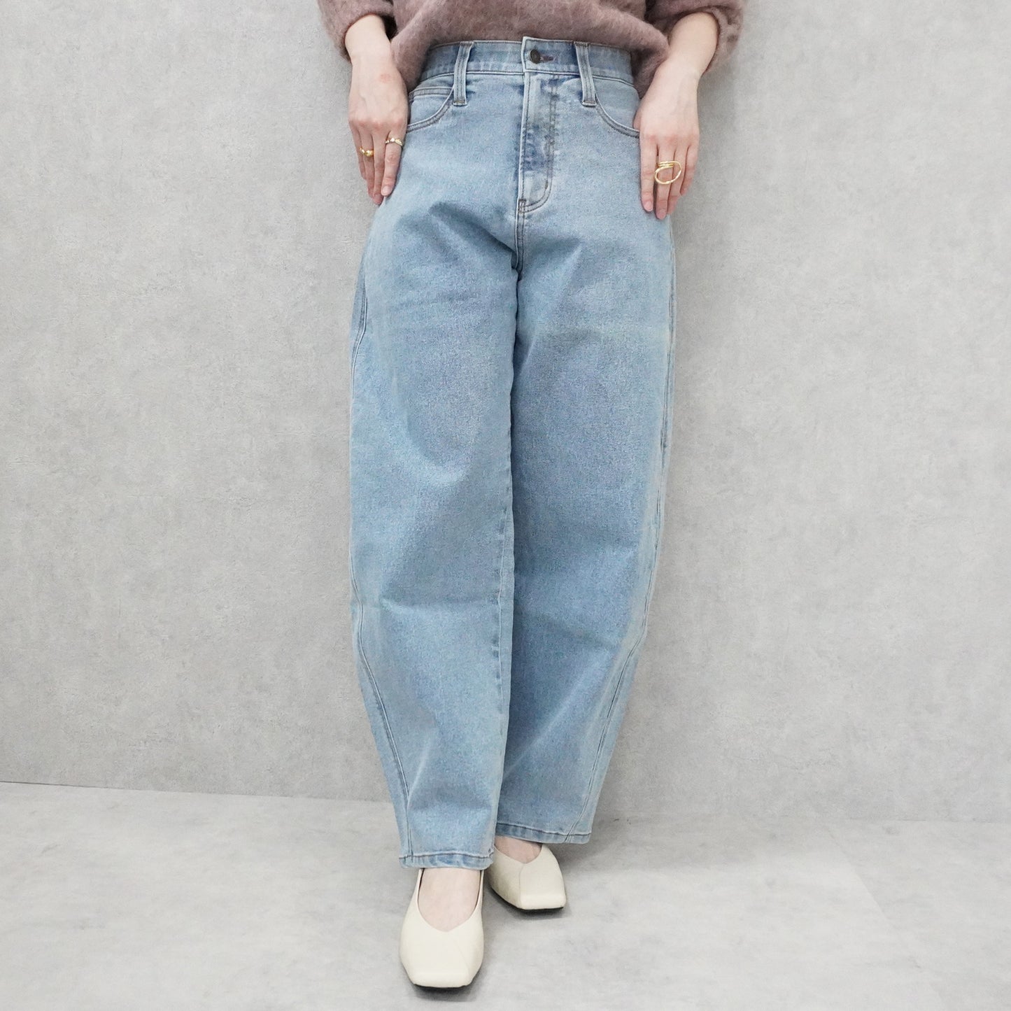 こなれソフトカーブデニムパンツ