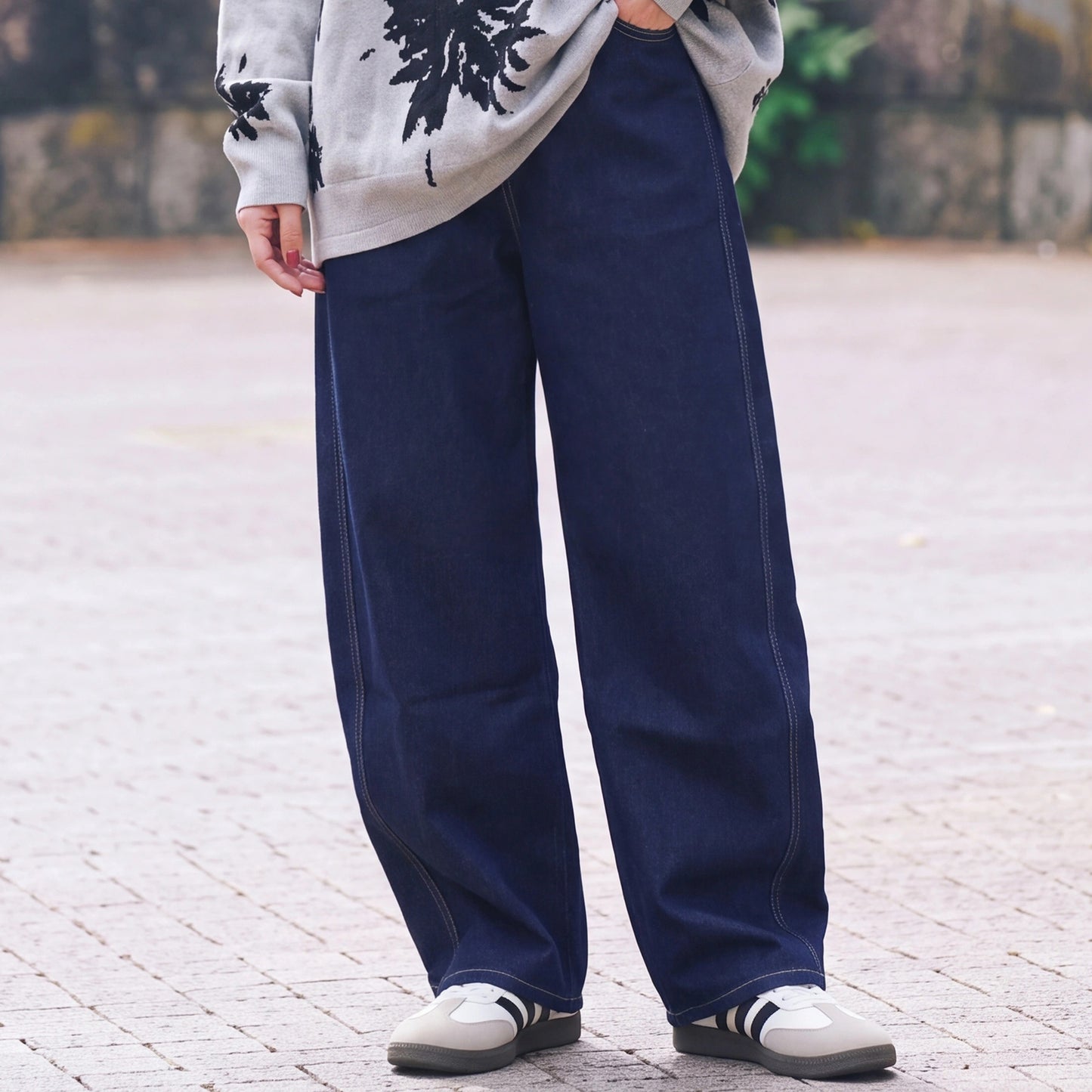 こなれソフトカーブデニムパンツ