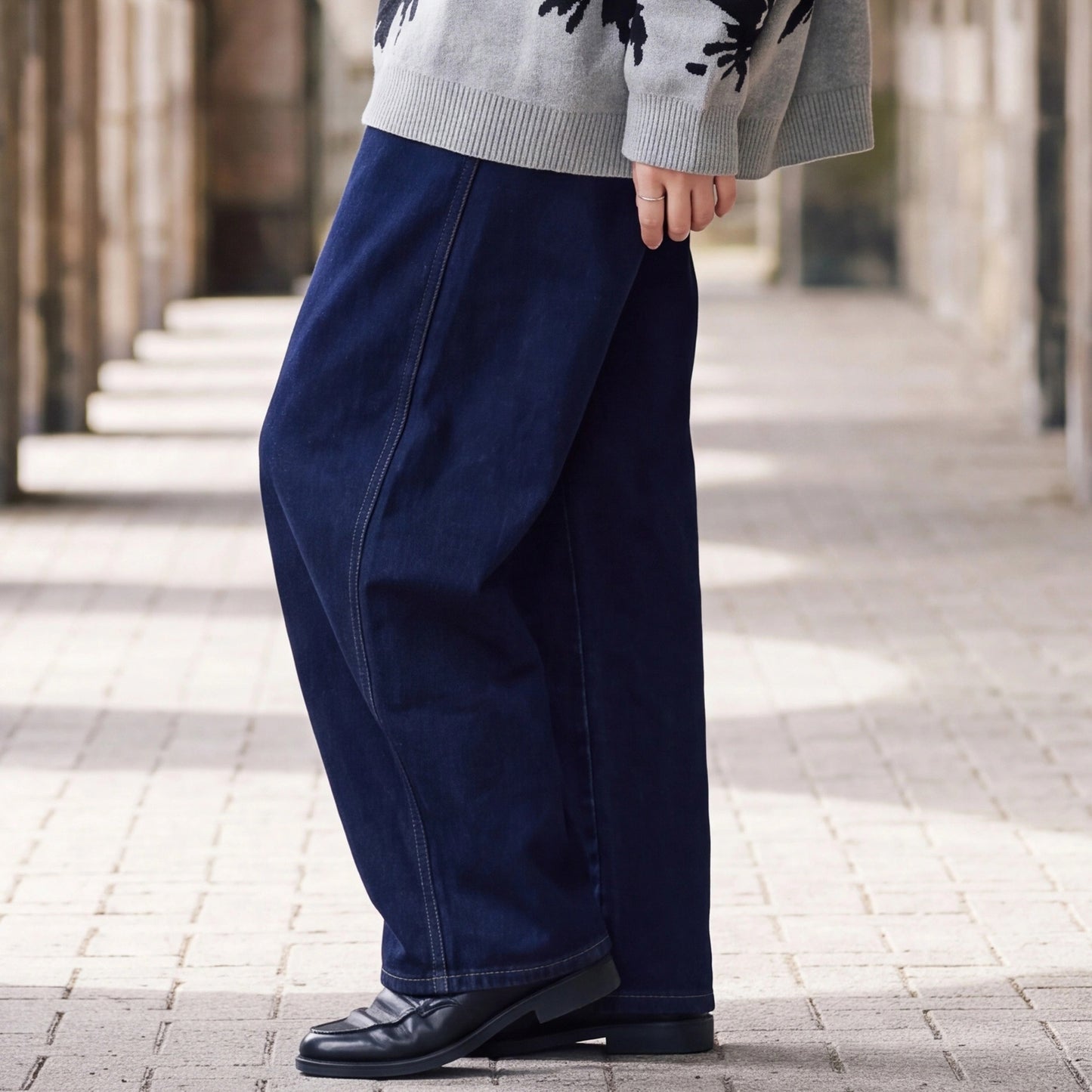 こなれソフトカーブデニムパンツ