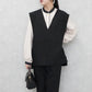 Vネックツイルベスト