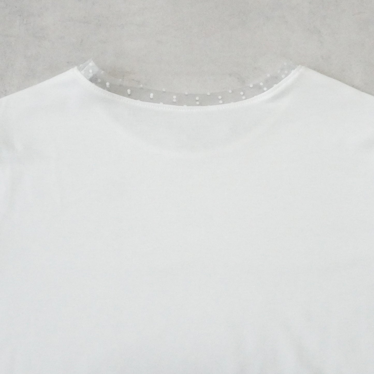 袖シアードット異素材プルオーバー