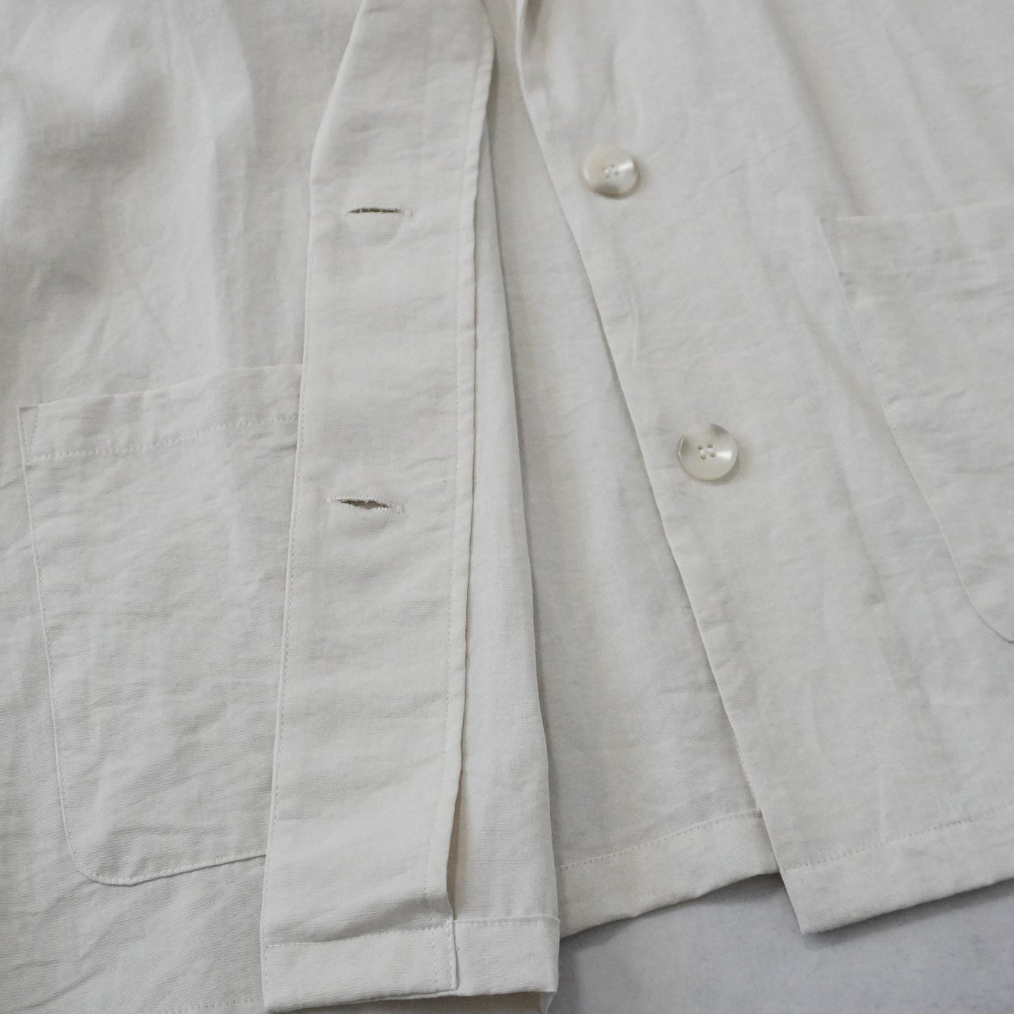 麻タッチテーラードジャケット