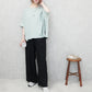 麻タッチワイドパンツ