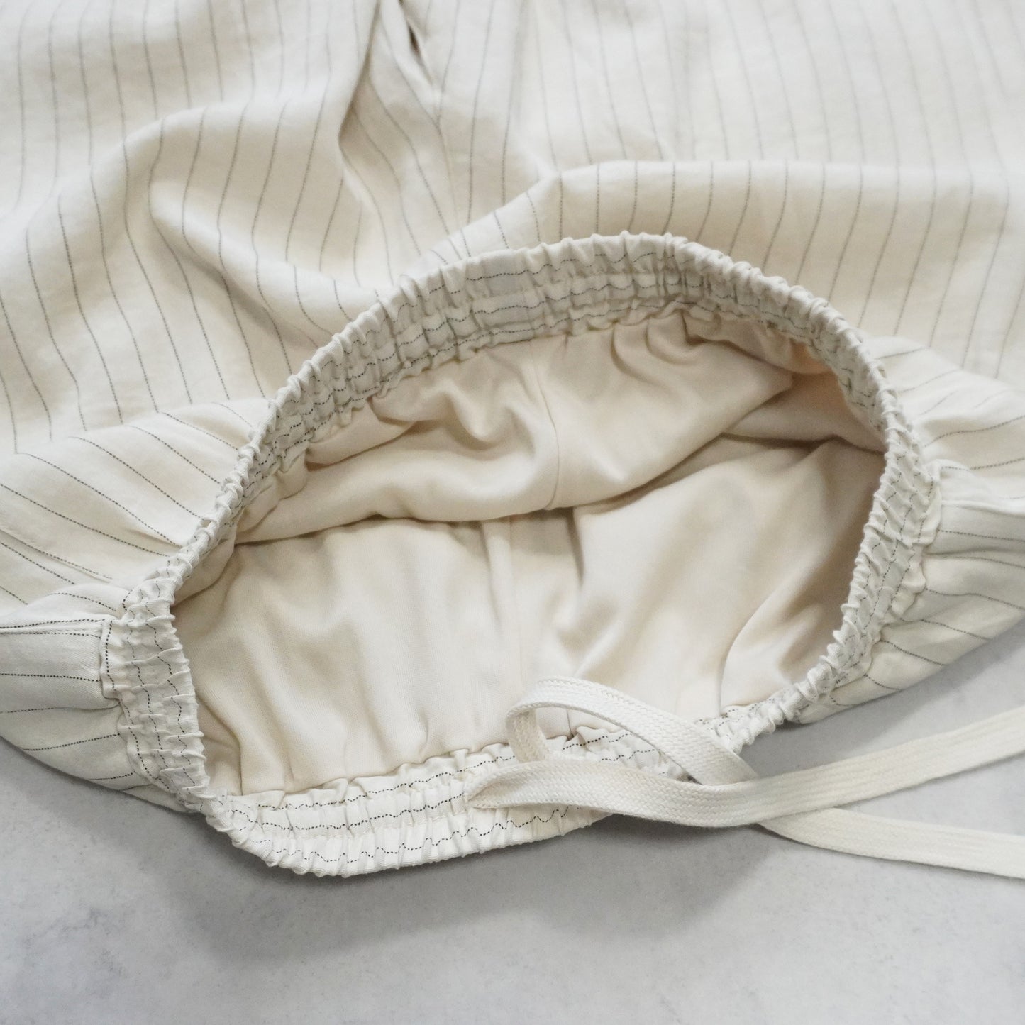 麻タッチワイドパンツ