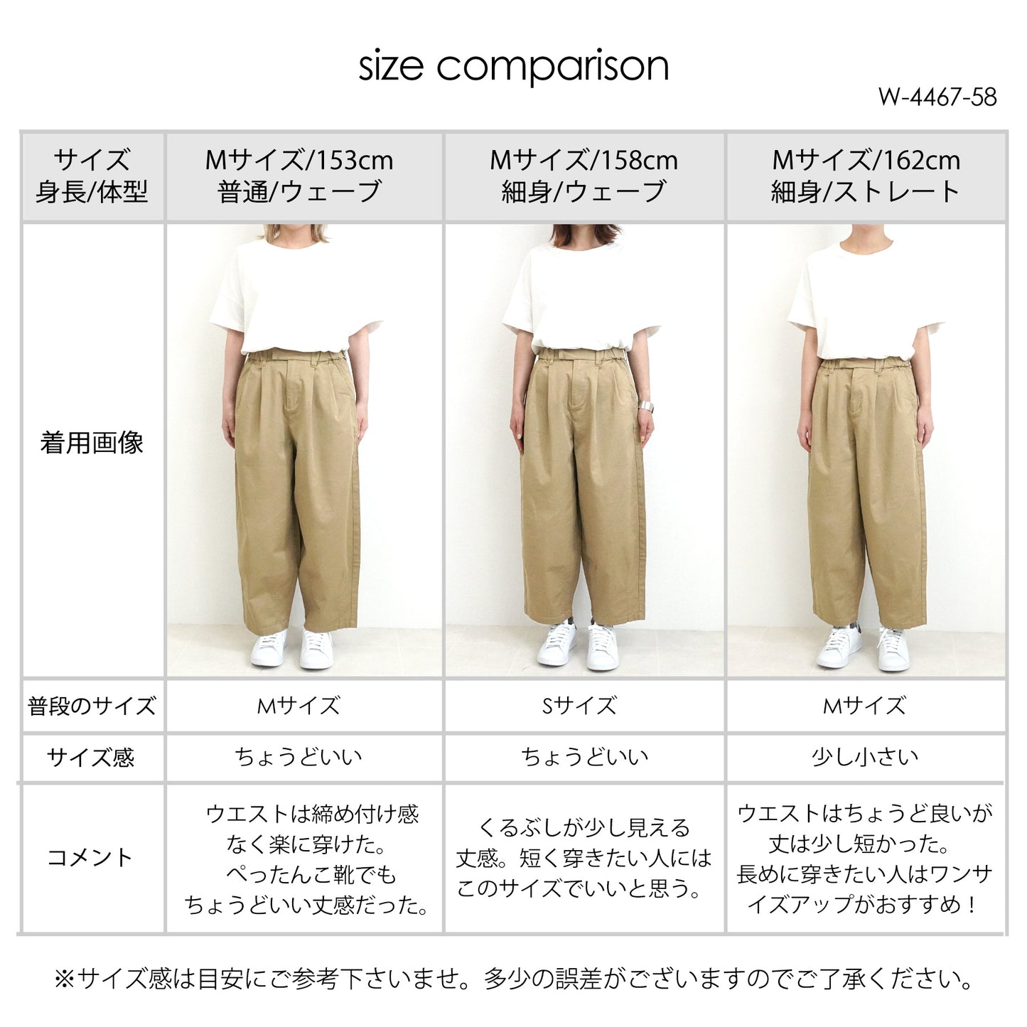 チノサーカスパンツ 股下丈58cm【一部予約】
