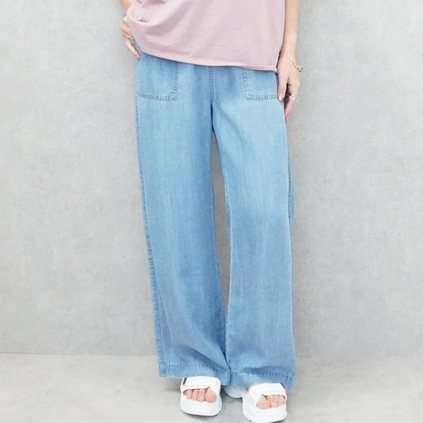 ウエストリブベイカーワイドパンツ