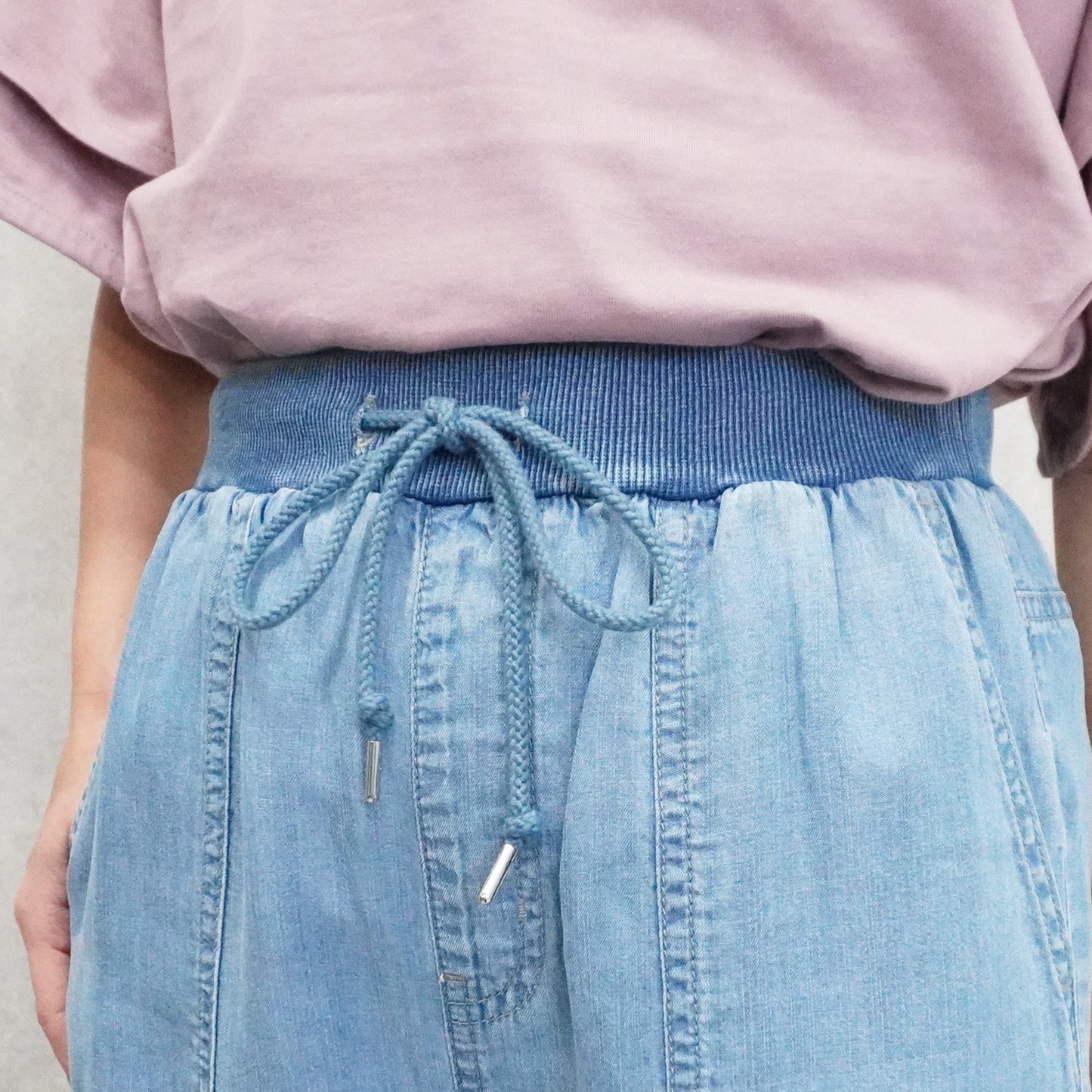 ウエストリブベイカーワイドパンツ