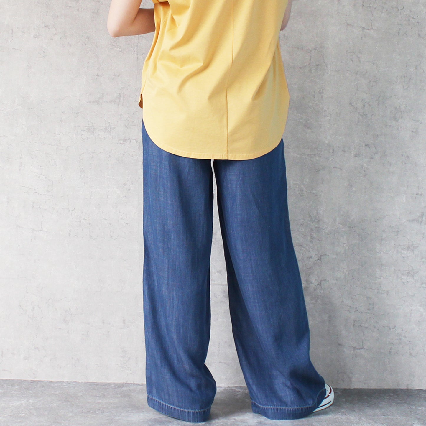 ウエストリブベイカーワイドパンツ