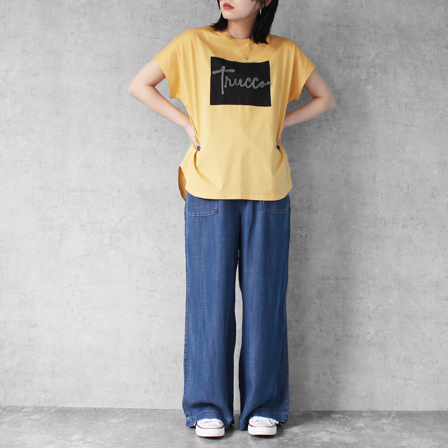 ウエストリブベイカーワイドパンツ