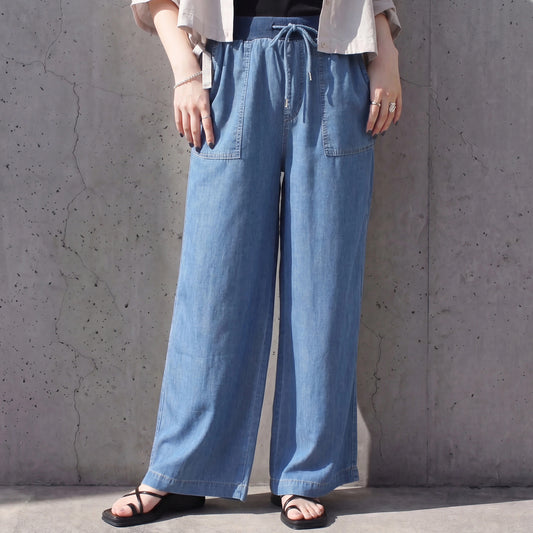 ウエストリブベイカーワイドパンツ