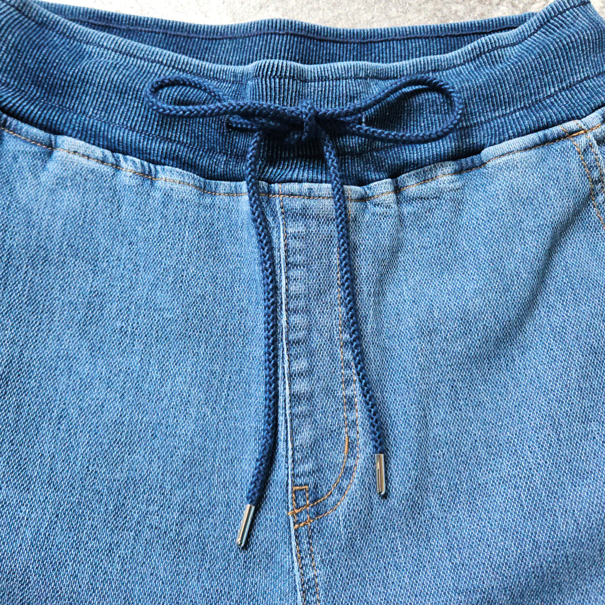 AIRジョグデニムウエストリブワイドパンツ【予約】