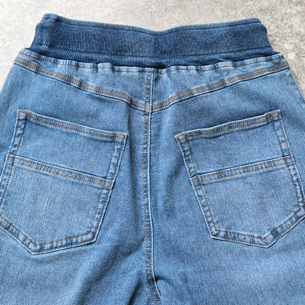 AIRジョグデニムウエストリブワイドパンツ【予約】