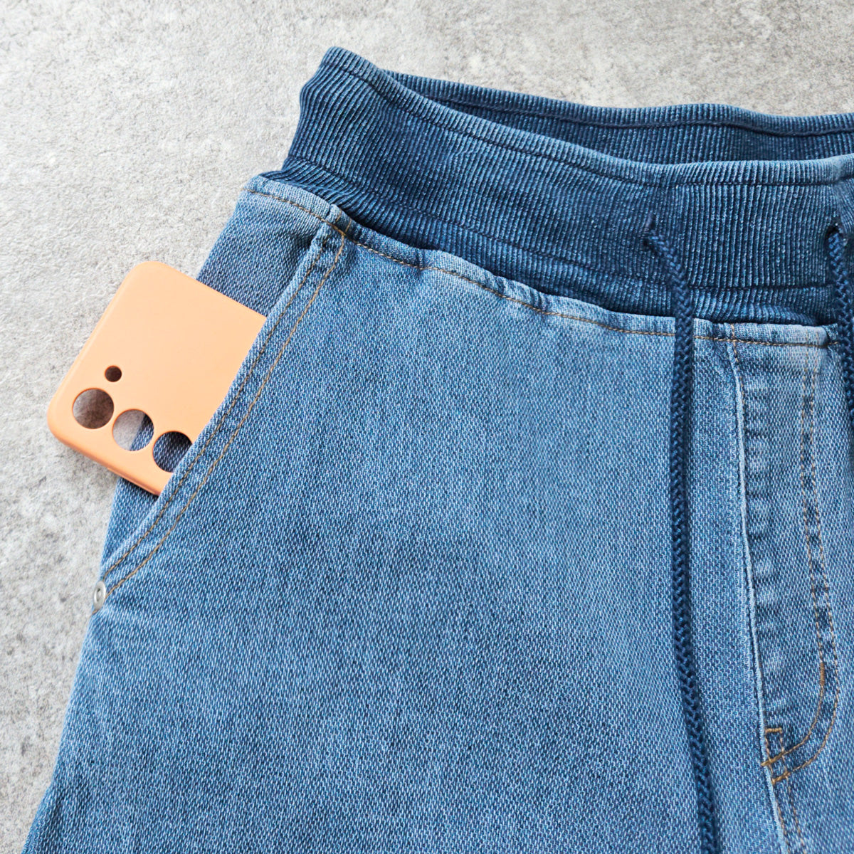 AIRジョグデニムウエストリブワイドパンツ【予約】