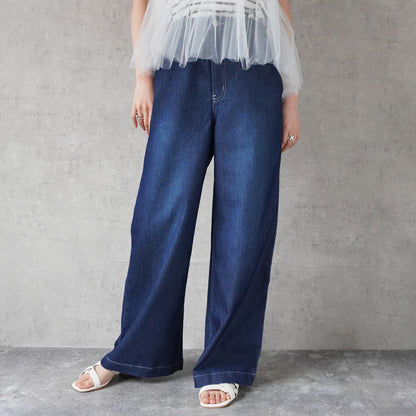 アイスメッシュデニムワイドパンツ