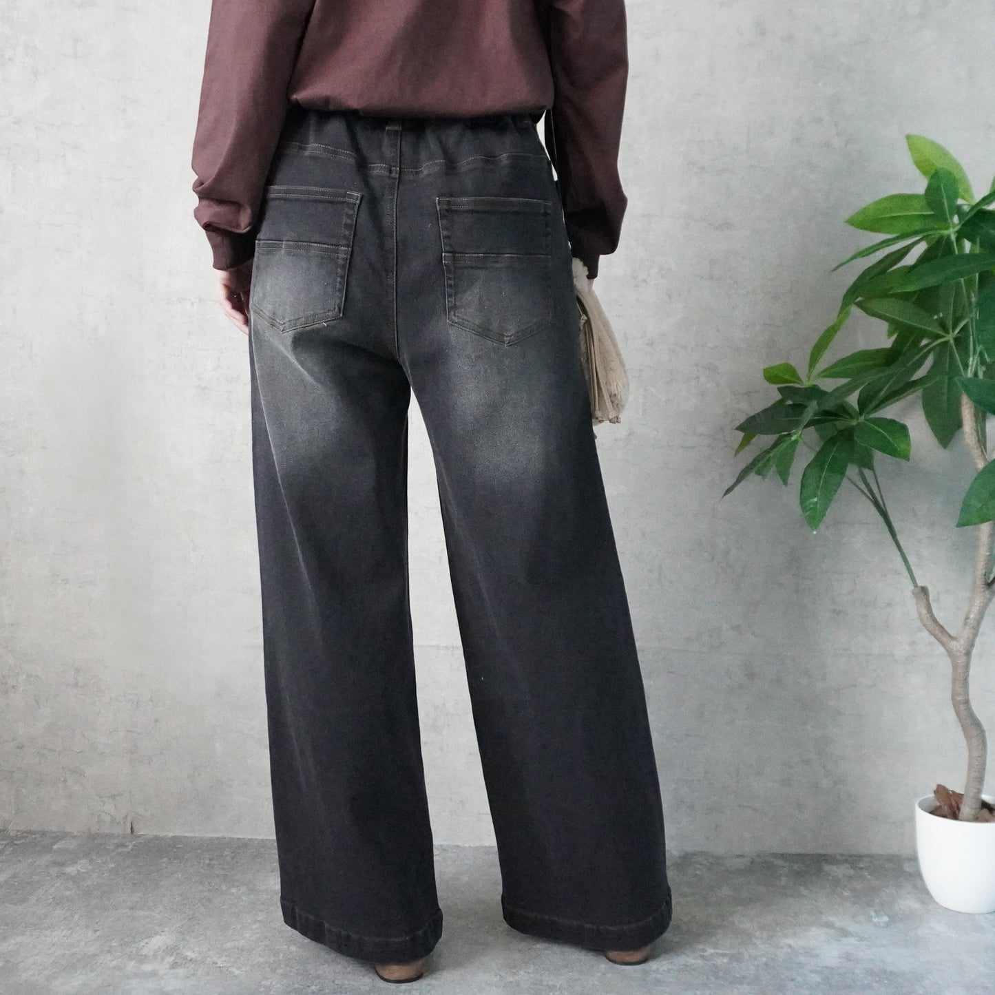 裏起毛ワイドパンツ