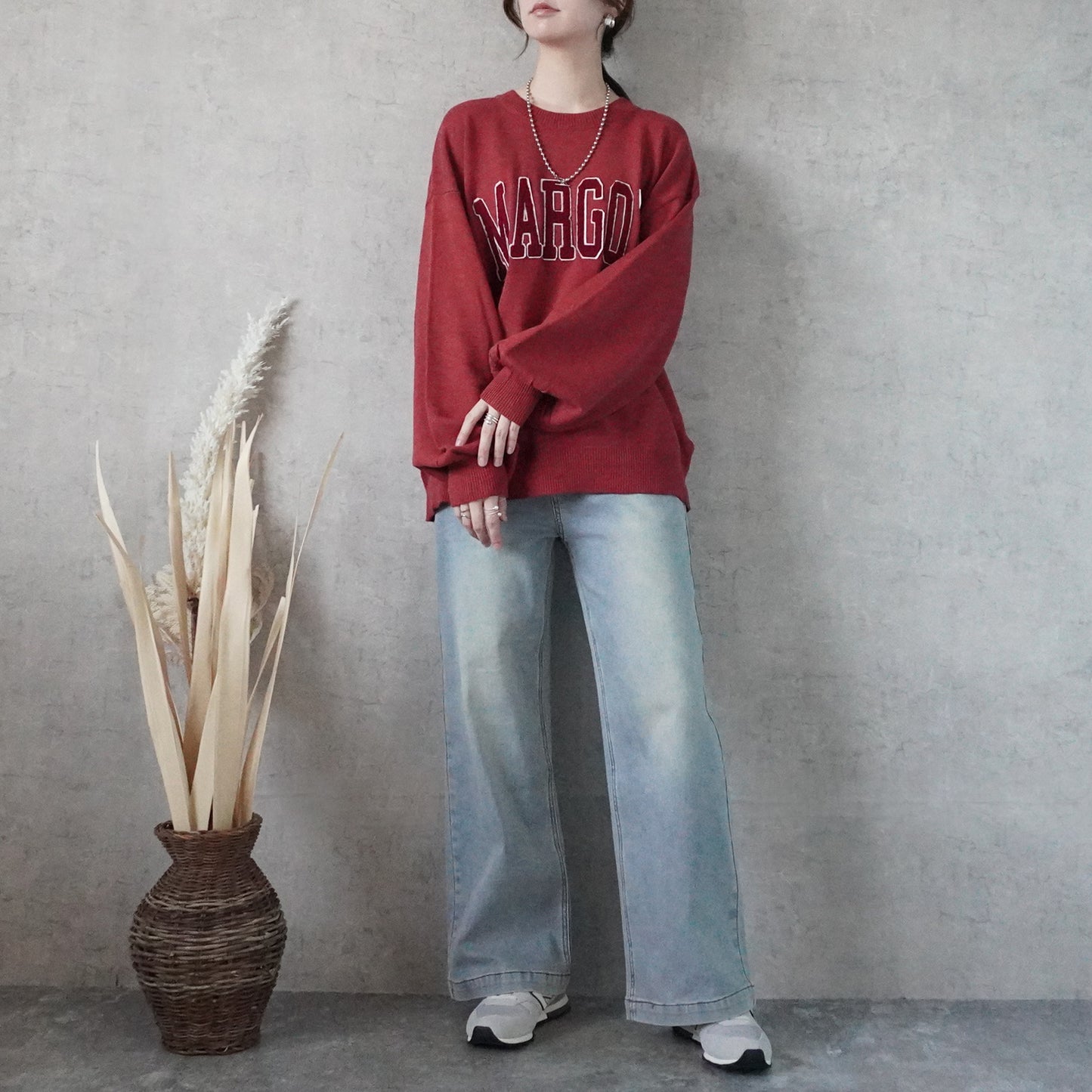 裏起毛ワイドパンツ