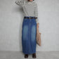 裏起毛デニムロングスカート